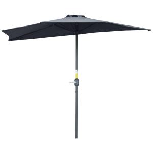 Outsunny Halber Sonnenschirm 2,7 x 1,4 m Balkonsonnenschirm…