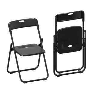 HOMCOM 6er-Set Klappstühle aus Kunststoff, Stahlgestell, Es…