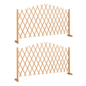 Outsunny Absperrgitter 2er-Set Scherengitter freistehender…