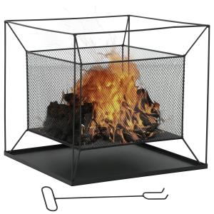 Outsunny Feuerschale  Modern, rechteckig, Feuerkorb, Feuers…