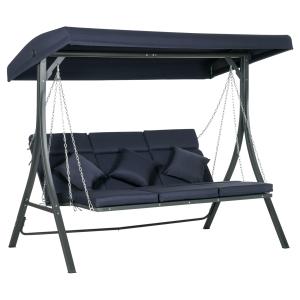 Outsunny Hollywoodschaukel 3-Sitzer, bis 270 kg belastbar,…