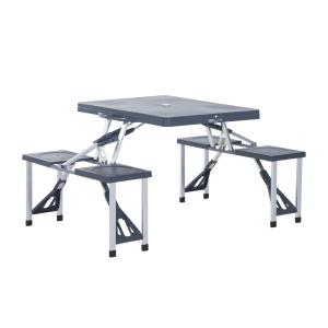 Outsunny Alu Campingtisch Picknick Bank Sitzgruppe Gartenti…