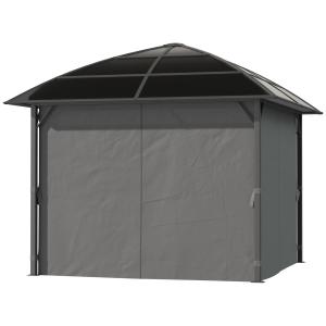 Outsunny Gartenpavillon Pavillon 3 x 3 m Aluminiumstruktur…