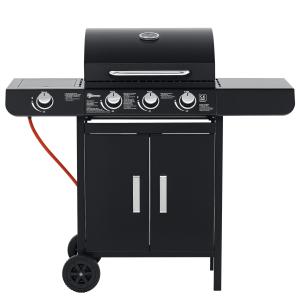 Outsunny Gasgrill BBQ Grillwagen mit 3 Brennern und 1 Seite…