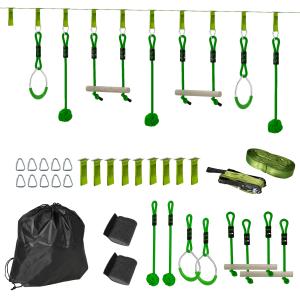 AIYAPLAY 10 m Zipline Kit Kinder Slackline-Set mit 2 Turnri…