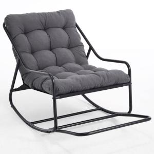 Outdoor-Schaukelstuhl mit Komfortkissen, für Wohnzimmer, Sc…