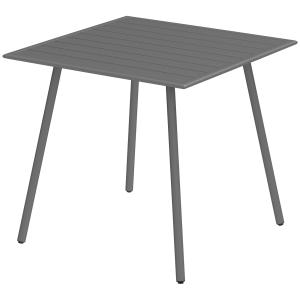 Outsunny Gartentisch Stahl 80 x 80 x 74 cm Wetterfest Buffe…