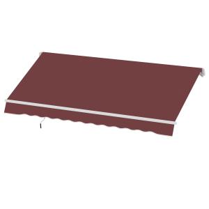 Outsunny Markise Manuelles Ausziehbar mit einstellbarem Win…