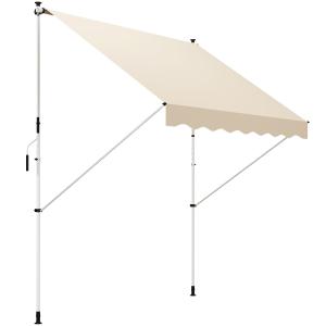 Outsunny Gelenkarmmarkise 300 x 150cm Höhenverstellbar Klem…