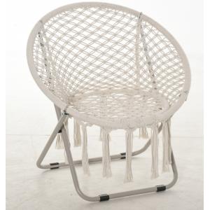 Outsunny Hängesessel runder Gartenstuhl Mond Papasan Klappb…