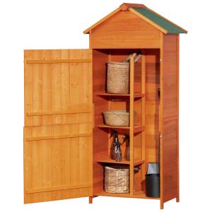 Outsunny Gartenschrank, Holz-Geräteschuppen, Geräteschrank…