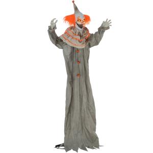 HOMCOM 183cm Halloween Dekoration Stehender Clown mit LED-L…