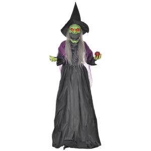 HOMCOM 180cm Halloween Dekoration Halloween-Hexe mit Giftap…