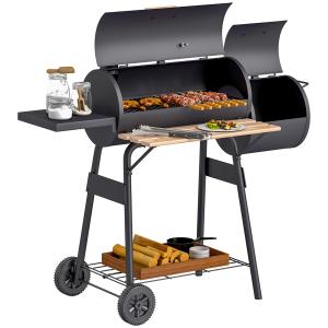 Outsunny® Smoker Grill BBQ Holzkohlengrill Grillwagen mit 2…
