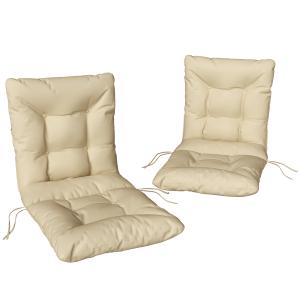 Outsunny 2er Set Sitzkissen 120 x 50 x 8 cm Stuhlkissen mit…