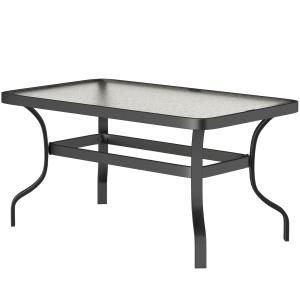 Outsunny Beistelltisch Hartglas Kaffeetisch Couchtisch mit…