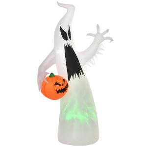 HOMCOM Selbst aufblasbares Spuk Gespenst LED Halloween Deko…