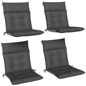 Outsunny 4er Set Sitzkissen 111,5 x 53 x 8 cm wasserabweise…