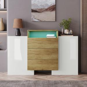 Sideboard und mit LED-Beleuchtung, Modernes Design und Viel…