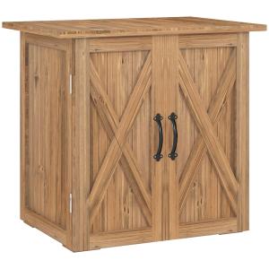 Outsunny Gartenschuppen, Holz-Geräteschrank, Wetterfester W…