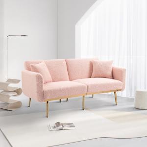 3-Sitzer-Teddystoff-Sofa, verstellbares Schlafsofa, für Sch…