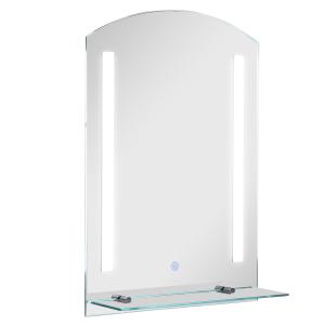 HOMCOM Wandspiegel  Badezimmerspiegel mit Ablage, LED 15W,…