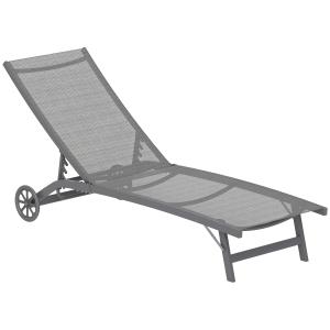 Outsunny Sonnenliege mit Rolle, Gartenliege Alu Liegestuhl…