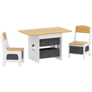 AIYAPLAY Kindertisch mit 2 Stühlen, Tisch- und Stuhl-Set mi…