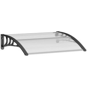 Outsunny Vordach Haustür Pultvordach Überdachung 120x75cm a…