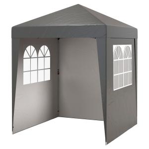 Outsunny Klappbares Gartenpavillon Pop-Up 2 x 2 m Empfangsz…