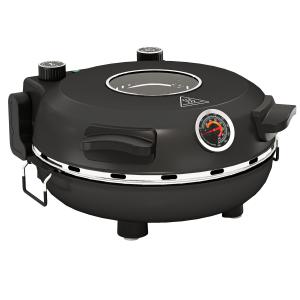 HOMCOM Pizzaofen elektrisch 430 ℃, 1200 Watt Pizzabäcker mi…