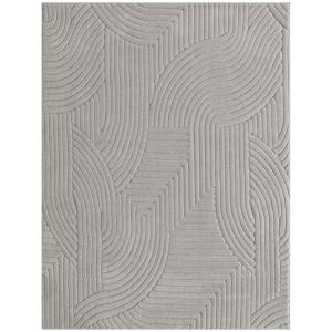 HOMCOM Teppich Wohnzimmer 230x160 cm Kurzflor Modernes Desi…