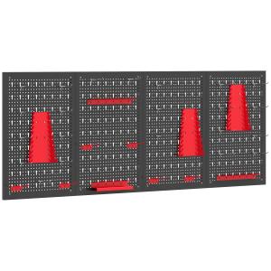 HOMCOM Lagersystem Wandregal 60 x 40 cm, 38 stck. Schüttenr…