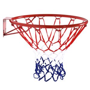 HOMCOM Basketballkorb mit Netz 46 cm, Stahlrohr & Nylon, ro…