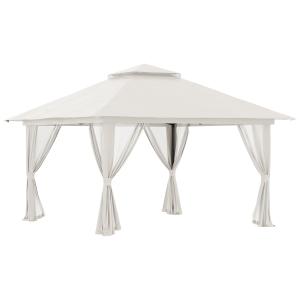 Outsunny Faltpavillon 4x4 m mit 4 Netzvorhängen, höhenverst…