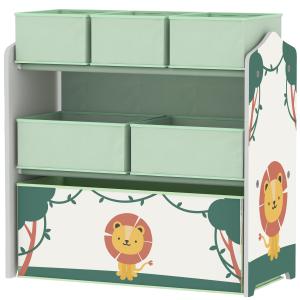 AIYAPLAY Kinder Spielzeugregal mit 6 herausnehmbaren Non-Wo…