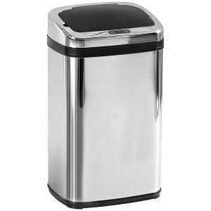 HOMCOM Automatik Sensor Mülleimer 30L mit IR Sensor, vierec…