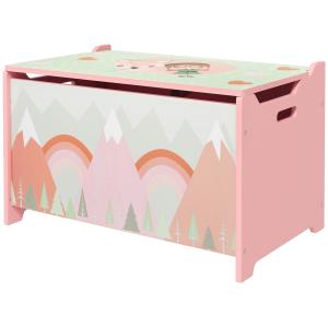 ZONEKIZ Spielzeugkiste, Aufbewahrungsbox mit aufklappbarem…