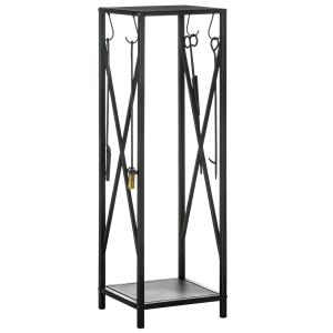 Outsunny Platzsparender Metall-Kaminholzhalter für innen un…
