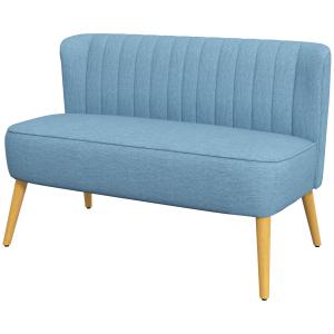 HOMCOM 2-Sitzer Sofa Zweisitzer, Loveseat mit Leinenoptik,…
