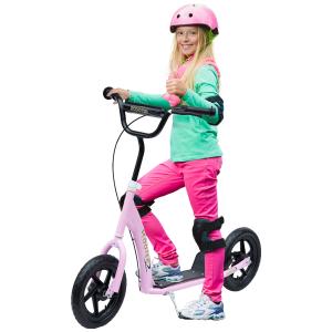 HOMCOM Kinderroller  Kickscooter 12 Zoll mit Hinterbremse,…