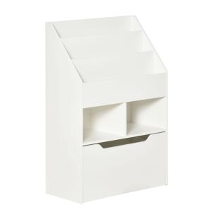 HOMCOM Kinder Bücherregal Kinderregal mit Schublade, 3 Abla…