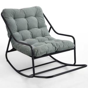 Outdoor-Schaukelstuhl mit Komfortkissen, für Wohnzimmer, Sc…