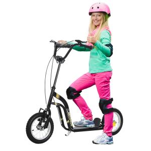 HOMCOM Kinderroller ab 5 Jahre Scooter Tretroller 12 Zoll L…