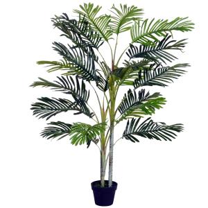 Outsunny Künstliche Palme Groß 150cm Kunstpflanze mit Pflan…