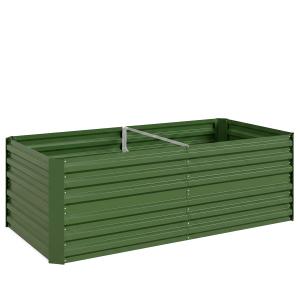 Outsunny Hochbeet aus Stahl, Pflanzbeet Frühbeet Gartenbeet…