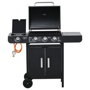 Outsunny Gasgrill BBQ Grillwagen mit 3 Brennern und 1 Seite…