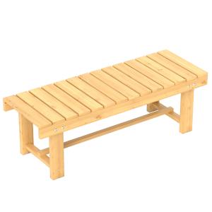 Outsunny Gartensitzbank 2-Sitzer aus Massivholz, wasserfest…