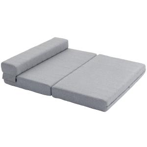 HOMCOM 2-in-1 Bodensofa, bis 250 kg belastbar, Klappbar Sch…