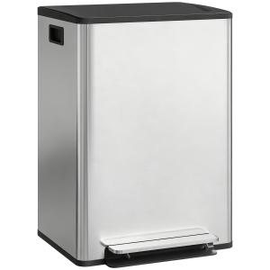 HOMCOM 2x30L Pedalmülleimer für Mülltrennung, Küchen-Müllei…